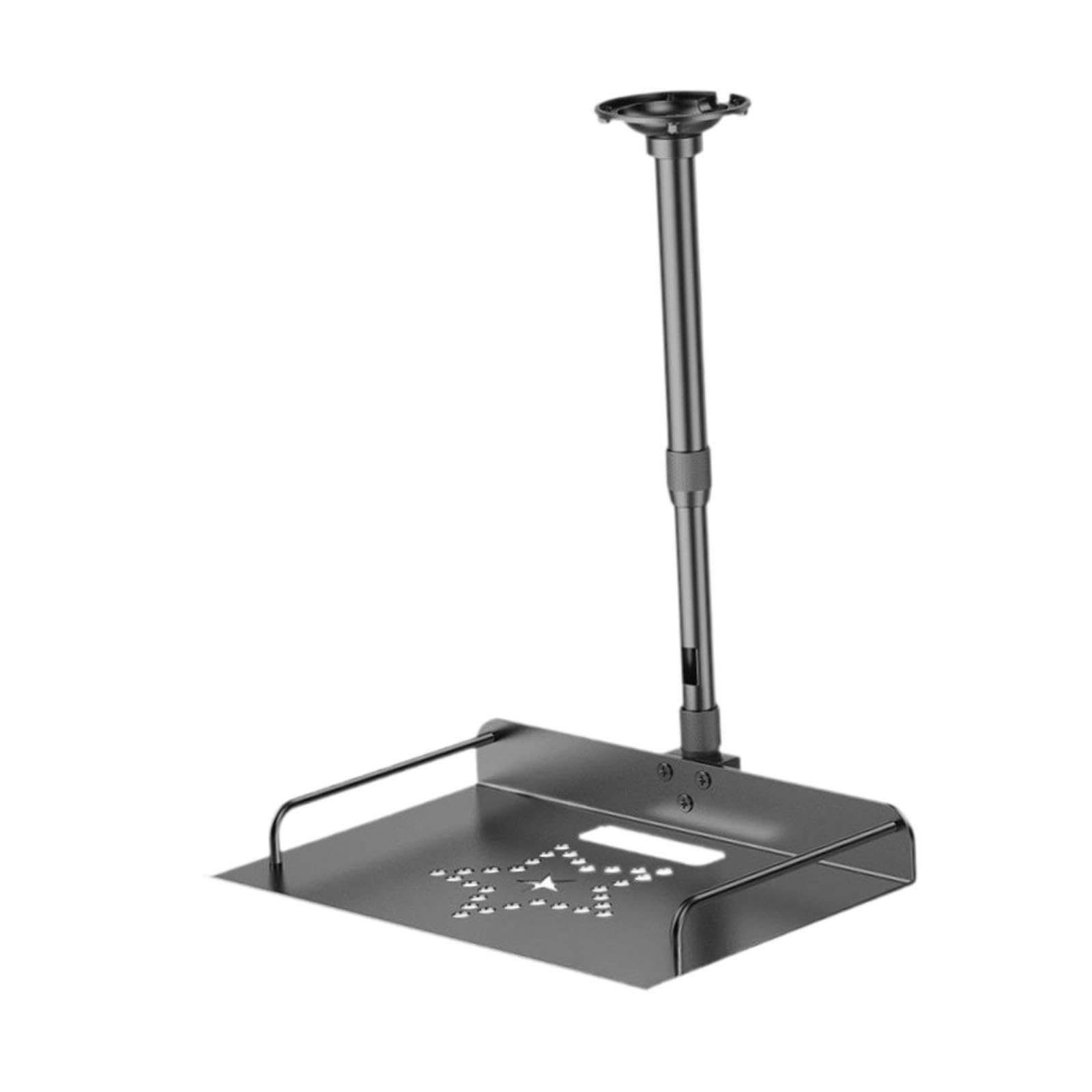 Supporto da soffitto con vassoio per videoproiettore, montaggio a parete/soffitto, altezza da 40 cm a 80 cm