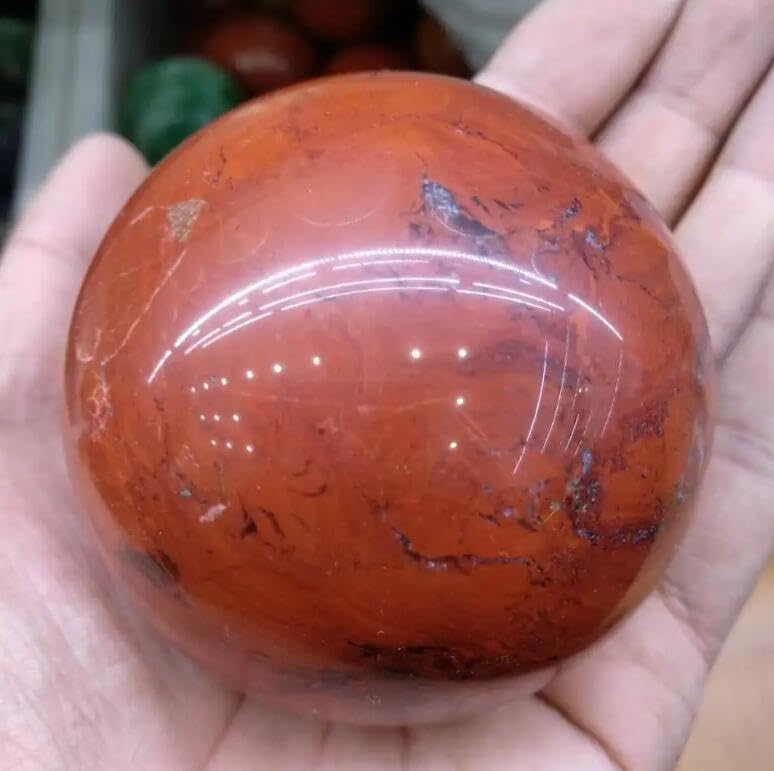 65mm Kugel Kugel ROTER NATURSTEIN KRISTALLQUARZ Heimdekoration