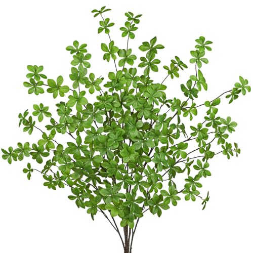 Arborus 6PCS Artificial Leaves with Stems 39.3 Tall Artificial Pieris Japonica Long Branch with Foliage Decorative Branches Faux Leaves for Home Wedding Party Floral Arrangement Centerpiece Decor