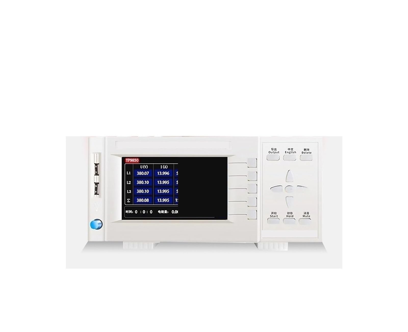 3-Phase Power Quality Analyzer 60A Touchscreen with 2-63rd Harmonic Analysis AC Current 0.010-60A 0.2%
