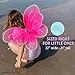 Butterfly Craze Fairy Wings for Girls - Pack of 6 Hot Pink Nylon Wings - Adjustable Straps & Glitter Accents - Kids Dress-Up Party Favors & Butterfly Costume Accessory