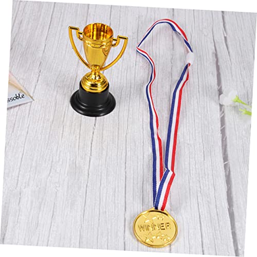Toyvian Conjunto De 15 Troféus De Futebol Para Crianças Medalhas De Beisebol Para Crianças Troféus P