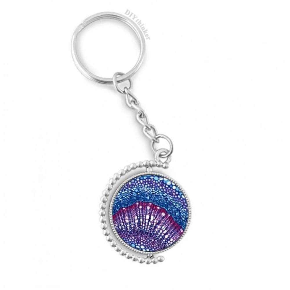Porte-clés science cellulaire microcosmique rotatif multicolore pour clés