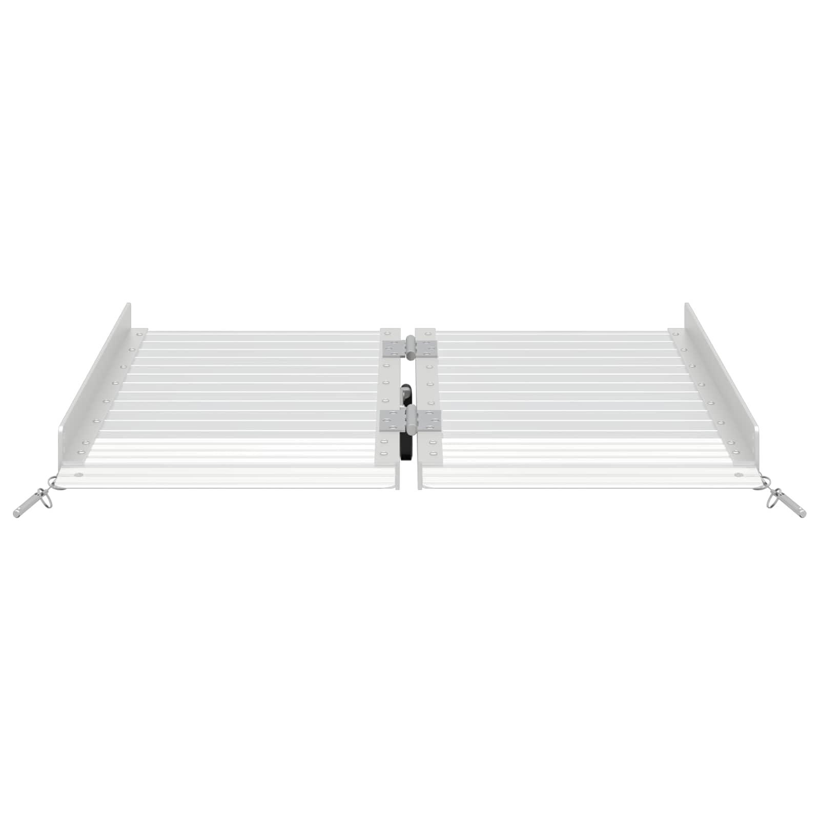 Rampa plegable para silla de ruedas de aluminio 62 x 73 x 5 cm, capacidad de carga de 270 kg, rampa de acceso para sillas de ruedas y ayudas de movilidad, color plateado