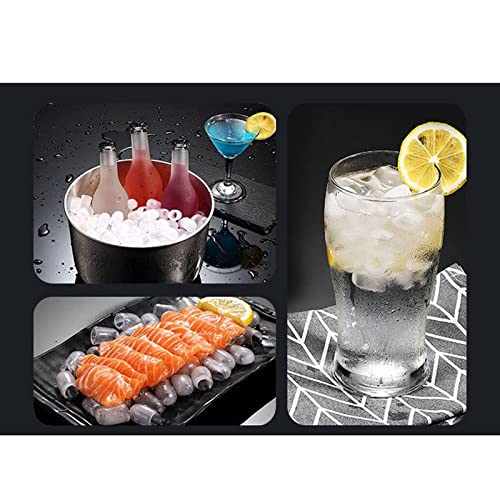 Máquina fabricadora de hielo de mostrador, portátil mini, con dos tamaños de cubos de hielo, operación silenciosa y ventana visible, para hogar, cocina, oficina, bar o fiesta miniatura 7