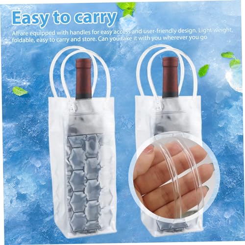 Bolsa de refrigerador de vino para picnic y viajes: pack de 2 hieleras portátiles transparentes 4