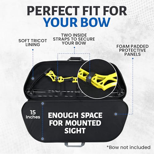 Image of LEGEND Apollo Soft Bow Case - Compound Bow Case with Multiple Storage & Foam Padding, Lightweight Bow and Arrow Case for Archery Accessories, Bow Bag with Arrow Tube Pocket - 40 inch & 44 inch
