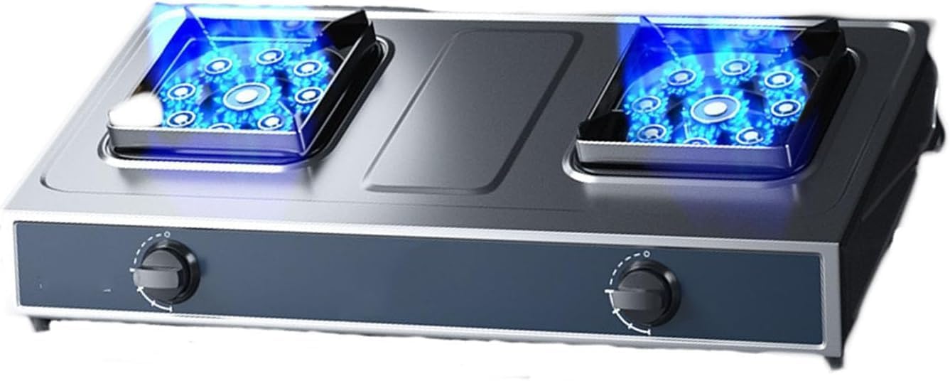 Gas Stove,Burner Gas Hob with Flame Failure Protection,Stainless Steel Freestanding Table Top Cooktop,for Home Camping Garden Catering,NG/LPG,4.2KW/14330.4BTU(Lpg)