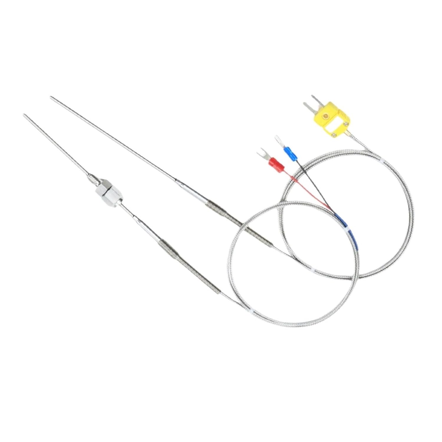Wrnk-191 Armored Thermocouple Probe Type K Stainless Steel 304 Flexible Bendable High Temperature Industrial Sensor