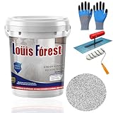 LOOVKIS Epoxy Colored Sand Floor Paint, 2025 New Louis Forest Epoxy Floor Paint, High Gloss Marble Effect Garage Self-leveling Coating Wear-resistant and non-slip (0.5kg-Light Gray)