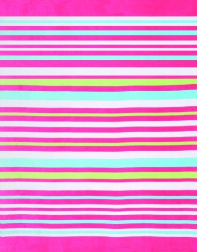 Dohler Horizontal Bold Stripes Beach Towel, Pink
