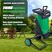 Elektrischer Gartenhäcksler 2400W 220V 4500RPM Tragbarer Laubzweige Mulcher mit abnehmbarem Auffangbeutel & Rädern, Holzhacker für Kompostierung