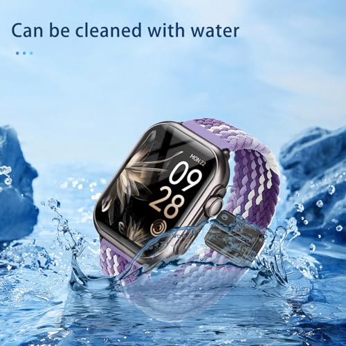 Correa Nylon para RUXINGX G62 Smartwatch Morado miniatura 4
