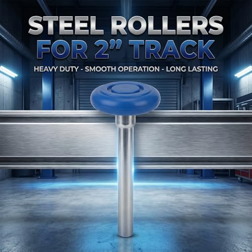 Image of 10 Pack 4 inch Stem 2 inch Blue Nylon Garage Door Roller with Protective Sealed-Cap(Dustproof), Ultra Quiet & Long-Lasting, Commercial High Load Capacity, Double Sealed Bearings