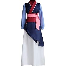 Angelaicos Womens Princess Mulan Costume Dress Chinese Heroine Party Ball Gown