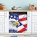 Pokrywa magnesu do zmywarki bielik na amerykańskiej flagi magnetyczne dekoracyjne pokrowce na zmywarki do naczyń na przednie pokrowce na drzwi lodówki