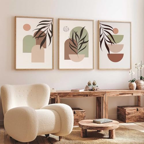 Image of kotart Boho Painting Wall Art Home Decoration Paintings With Frame For Living Room Bed Room Hotel Wall Decor Digital Reprint Set of 3 (19X25 inch)