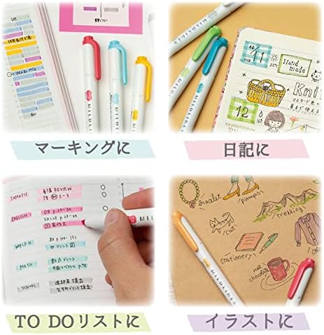 ZEBRA Highlighter Mildliner, 5 Bright Color Set (WKT7-5C-HC)
