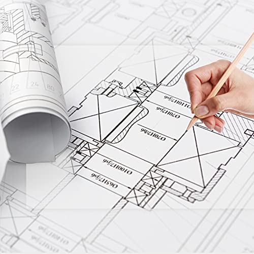 Yuventoo Papel vegetal A4 Papel pergaminho translúcido 11,7 * 8,3 polegadas para impressão de rastre