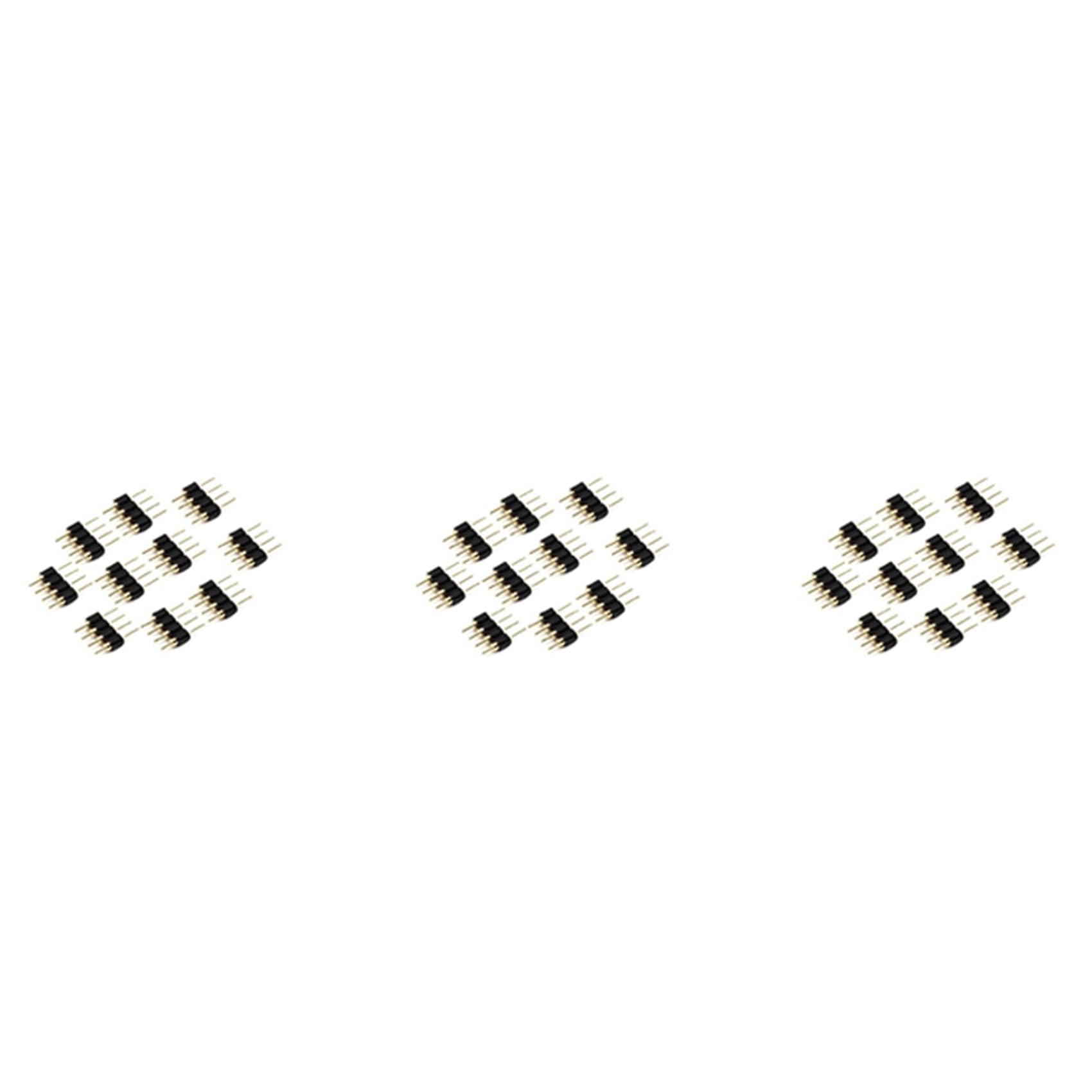 Jnchdghwa Men's Black 150Pcs 4 Pin Rgb Led Strip Plug Adapter Connector For 3528 5050 Strip Light