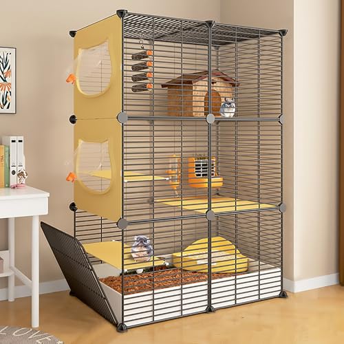 Cage pour chinchillas et rongeurs avec plateau 75x37x110cm