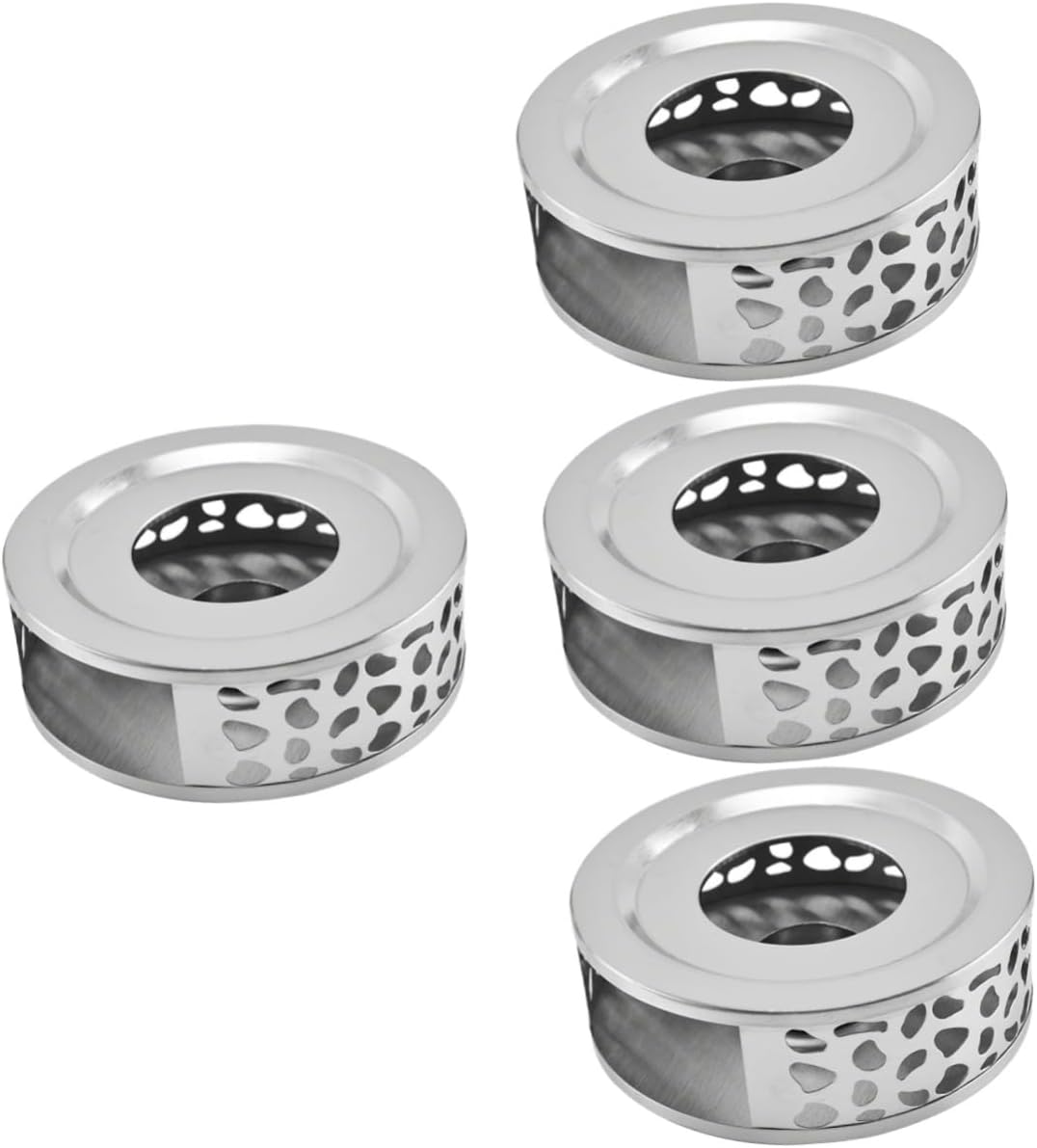 4pcs Stainless Steel Tea Warmer Heater Multi-Function for Cafe Bar Home Office Tea Accessory Cordless