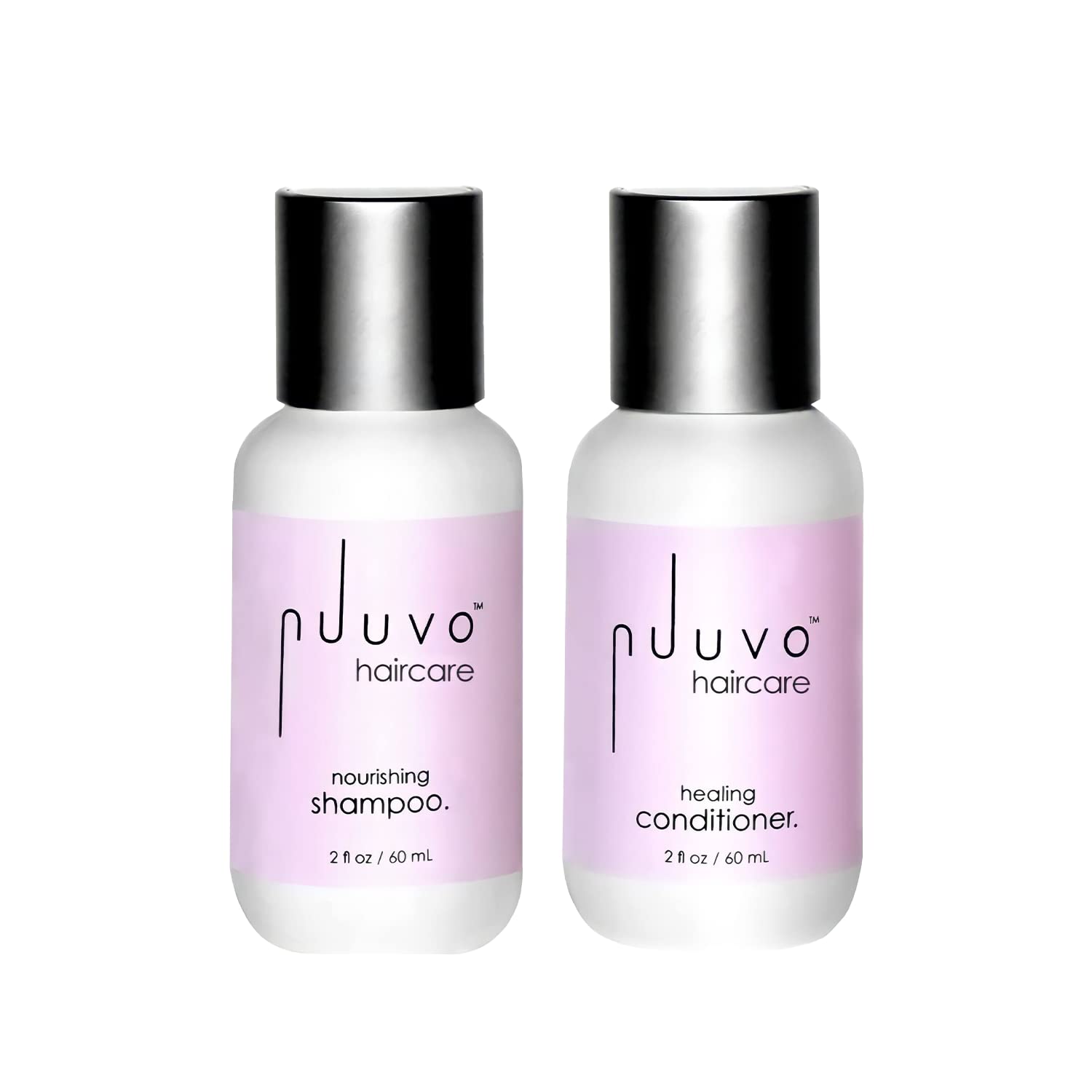 Nuuvo Haircare Shampoo & Conditioner Set – 4 oz, Sulfate-free Shampoo & Conditioner, Plant Derived Cleanser & Hydrating Conditioner, Rebuilds Damaged