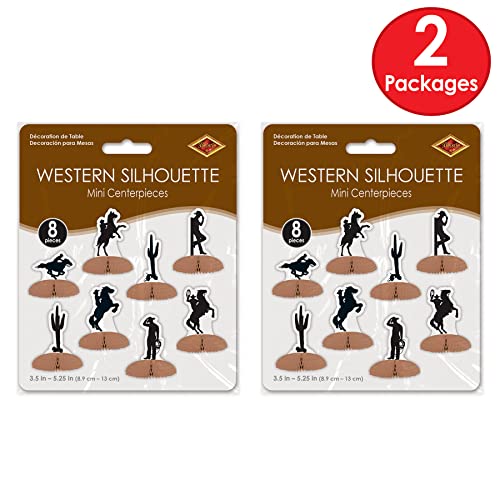 Mini centre de table cowboy Beistle en carton stable pour décoration de buffet
