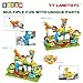 Dinosaur Marble Run Building Blocks, 148PCS Compatible with Lego DUPLO Marble Runs for Kids 4-8, Montessori Educational Learning STEM Toys, Dinosaur Toys for Kids 3-5, Toddler Toys for Age 3+, Gift