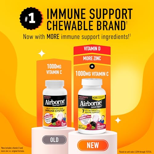 image for Airborne Vitamin C 1000mg (per Serving) - Very Berry Chewable Tablets 