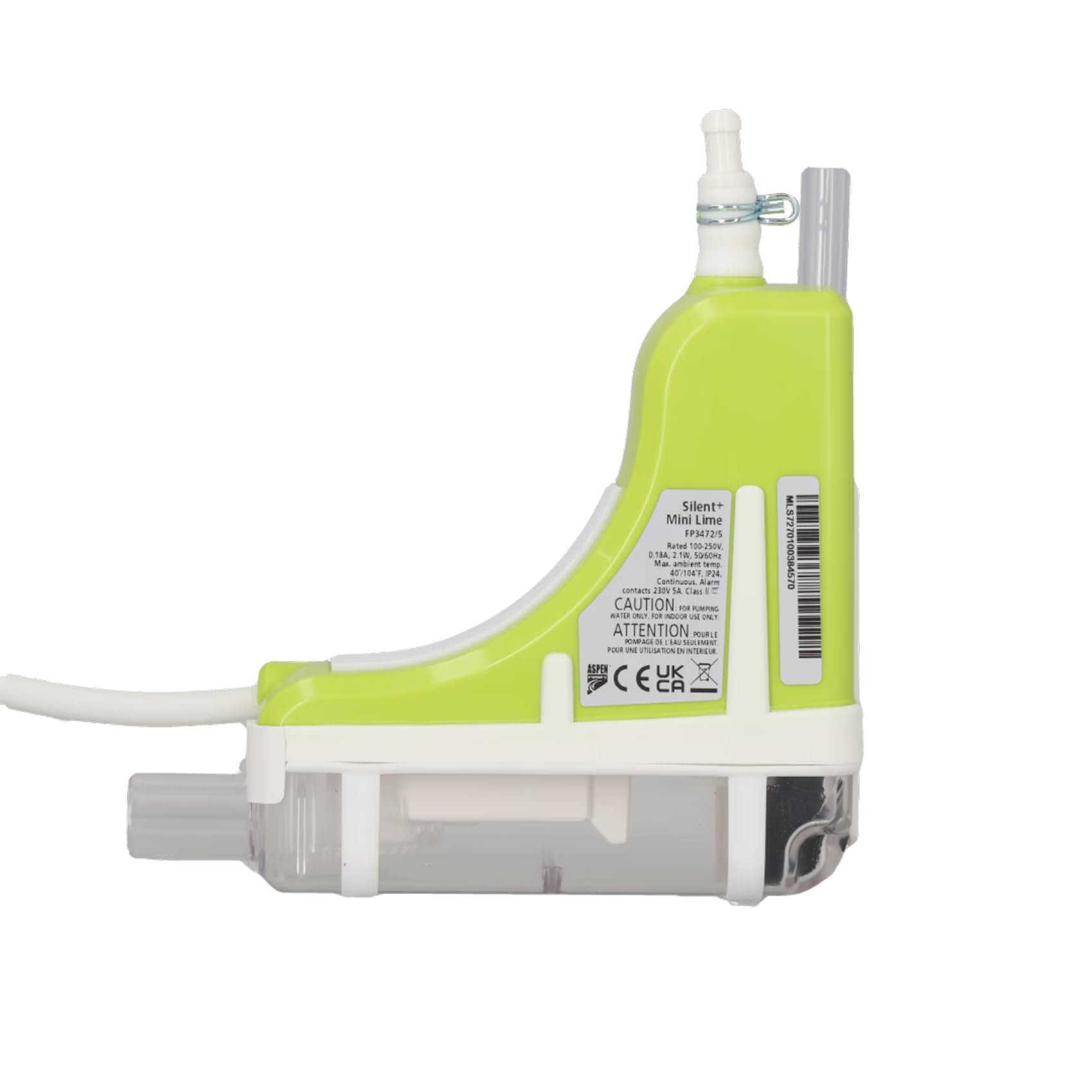 Aspen Pumps Silent+ Mini Lime FP3472/5 - Pompa Scarico Condensa con Canalina EuroSplit 80x60 mm Colore Avorio Chiaro