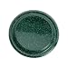 GSI Outdoors 10" Stainless Steel Rim Green Graniteware Dinner Plate