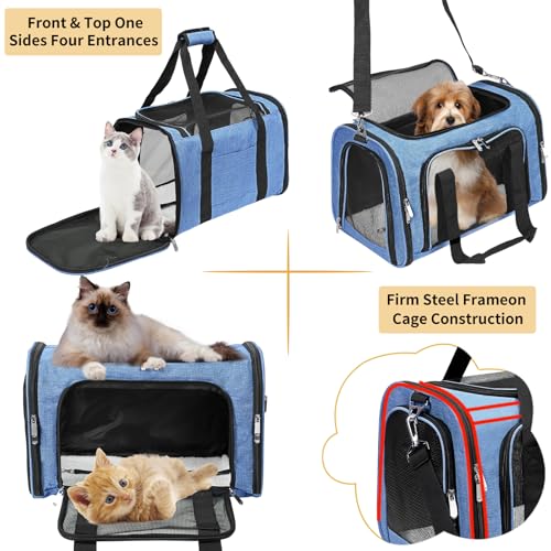 Image of Soft-Sided Cat /Dog /Pet Carrier, Collapsible Pets Travel Carriers