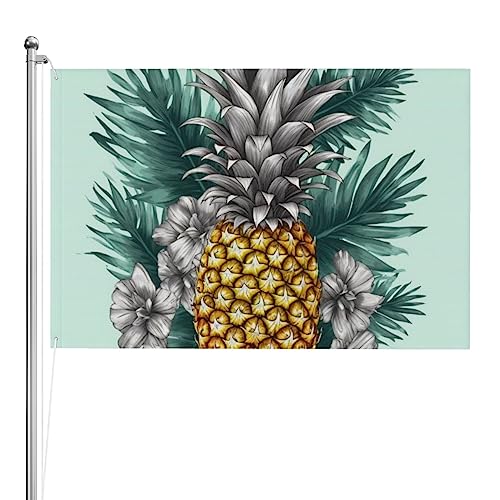 Drapeau ananas tropical 120x180 cm idéal pour égayer vos fêtes de jardin d'été