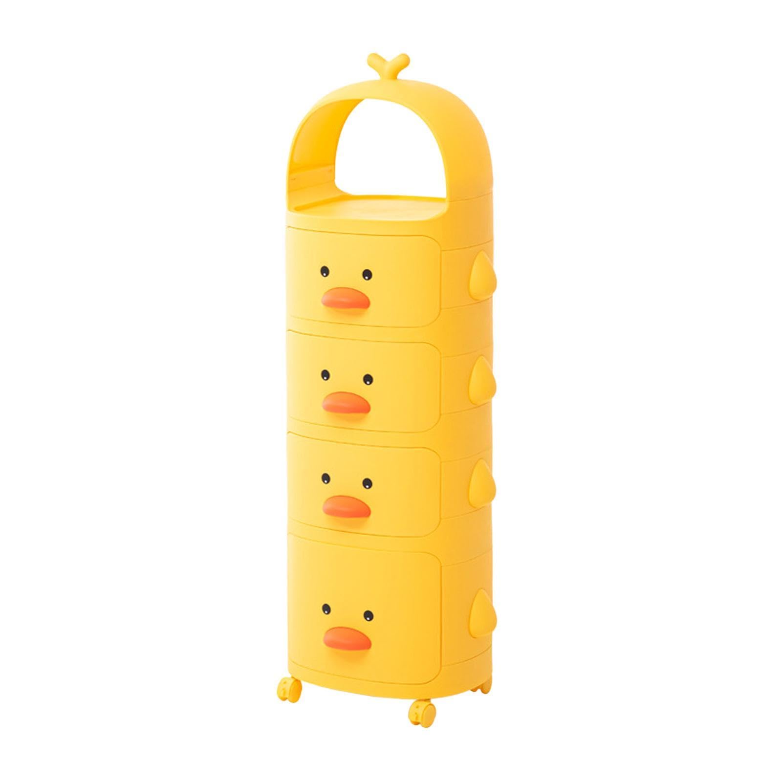 Snacks Storage Cabinet with Wheels Rolling Cart for Dorm Room Bedroom Office 4 Layer-image-48