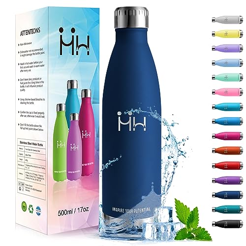 HoneyHolly Trinkflasche Edelstahl, Trinkflaschen Kinder, 500ML...