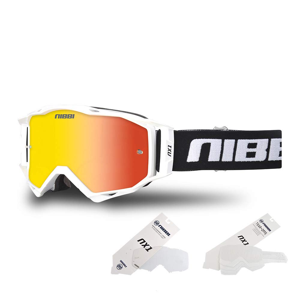 NIBBI MX Goggles Off-Road Motorcycle Goggles (white)