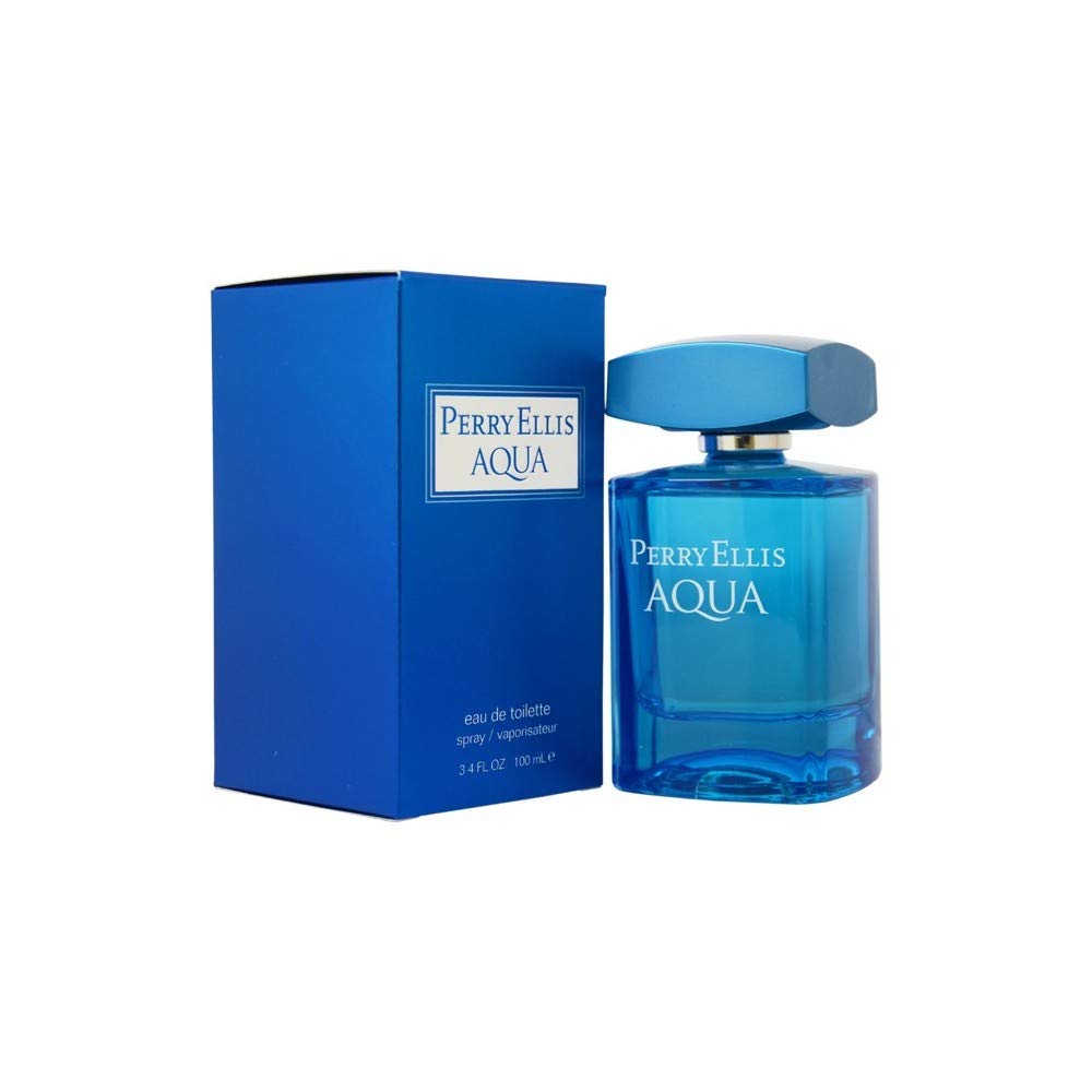 Perry Ellis Aqua Eau de Toilette Spray for Men, 3.4 Ounce (Pack of 3)