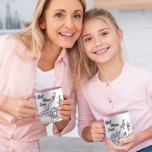 Mothers-Day-Birthday-Gifts-From-Daughter-Son-Kids-Personalized-Mom-Grandma-Mug-with-Name-11oz-Best-Mom-Ever-Present-Birthday-Unique-Gifts-for-Mom-Stepmoms-Wife-Women-7-Color-Mom-Mug