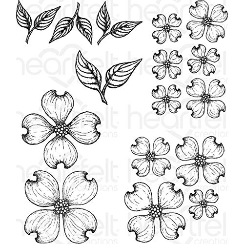 Heartfelt Creations Flowering Dogwood Cling Rubber Stamp #TOP1