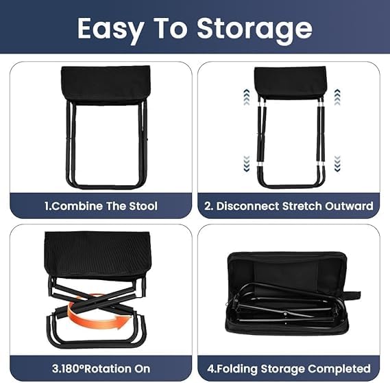Image of GCI Outdoor Folding Stool, Mini Outdoor Camping Stool, Portable Small Foldable Lightweight Hunting Seat with Zippered Carrying Bag, Folding Slacker Chairs for Fishing Travelling Picnics