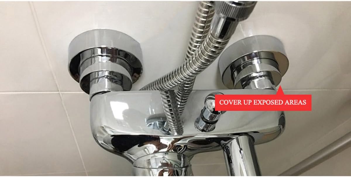 ECYC Ltd Shower Wall Hole Cover, Deep Flange Cover Height Adjustable Wall Flange Water Pipe Cover Decoration Bathroom Faucet Flange Cover Copper Round Escutcheon Plate Cover for 3/4" Copper Pipe