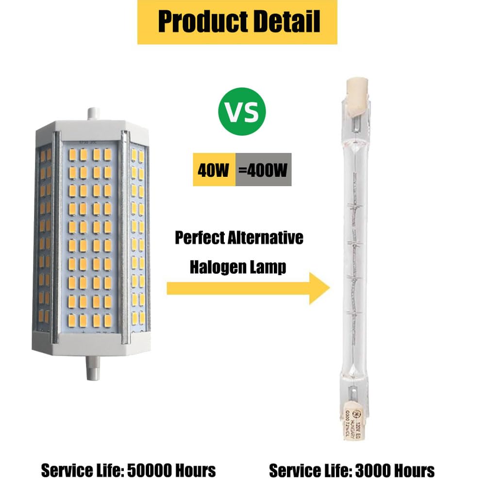 135mm dwustronne ściemnialne żarówki LED typu J 40W R7S 135mm lampa LED (400W J135 wymiana żarówki halogenowej), żarówki LED SMD 5630 żarówka wbudowany wentylator chłodzący