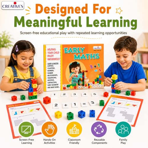 Image of Creative's Early Maths - STEM Educational Game for Kids, Learn Counting, Numbers, Sorting & Patterns, Addition, Subtraction & Geometry, Fun Learning Toy for Ages 5+