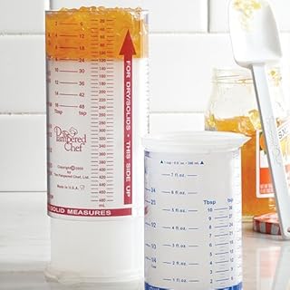 Measure All Cup 2225 - Adjustable Plunger Design, Clear Measuring Cup