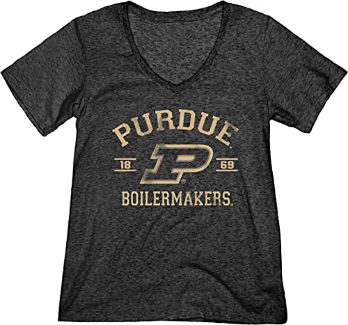Blue 84 Women's Purdue Boilermakers T Shirt Tri-Blend Mascot, Purdue Boilermakers Black, X-Large by Blue 84 - Used condition - Image 2