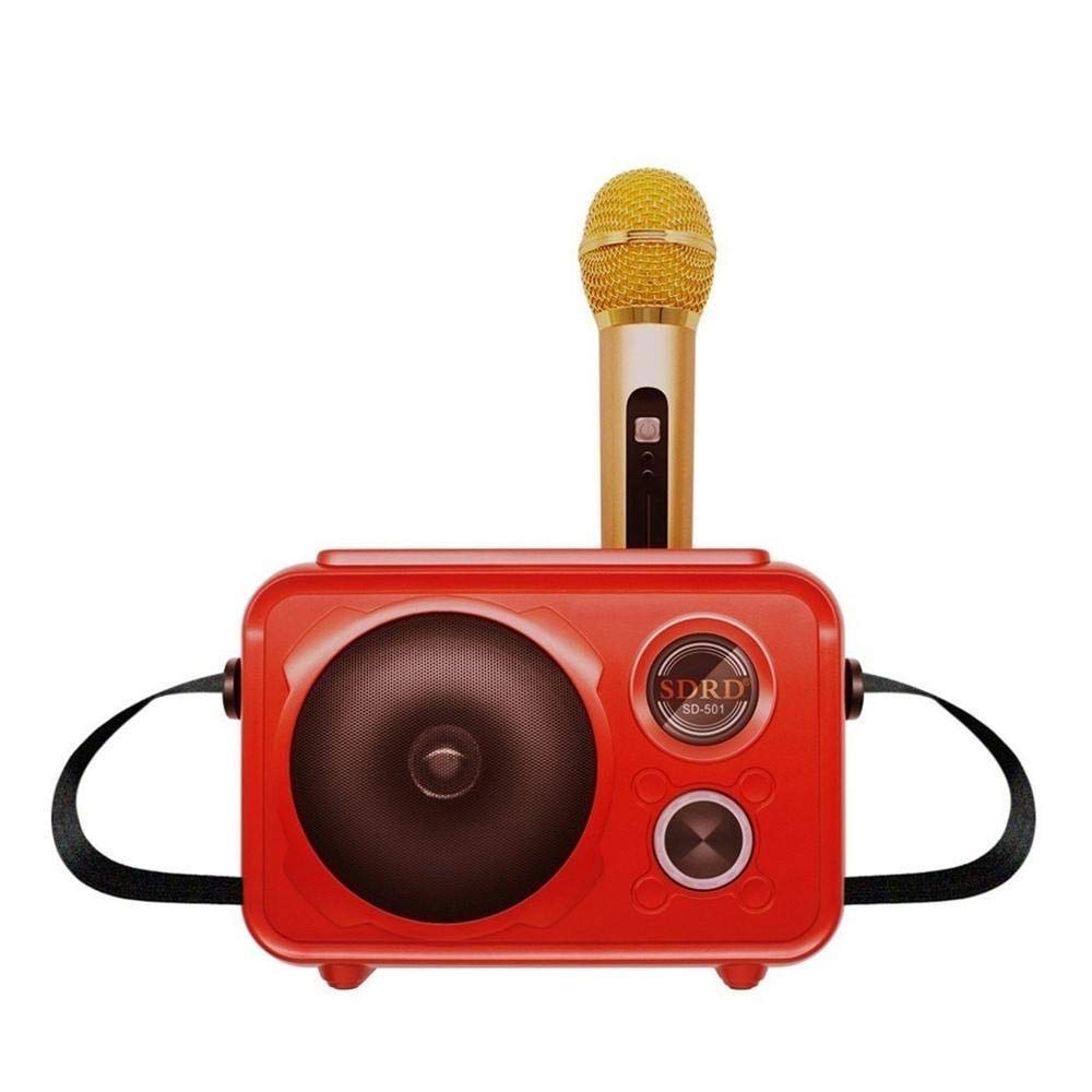 Speaker Microphone Integrated Single Sing Mobile Phone Karaoke | Red