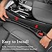 Car Seat Gap Filler 2-Pack, Universal Car Seat Gap Filler Organizer, Seat Gap Plug – Fills Gap Between Seat & Console, Drop-Proof Guard for Phones, Keys & Cards, Fits Cars, SUVs, Trucks, Black