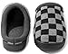 UBFEN Mens Womens Slippers Classic Plaid Winter Warm with Memory Foam Fluffy House Shoes Platform Indoor Bedroom B Black Grey 15-16 Women/13-14 Men