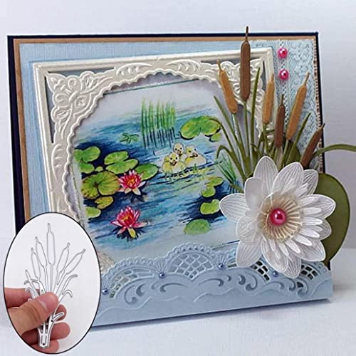 Yonisun Cattail Plant Style Diy Cutting Dies Stencils Scrapbooking Photo Album Crafts #TOP4